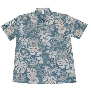 Monstera Hawaiian Shirt Handmade in Hawaii Aloha Friday Reverse Shirt Men’s XL